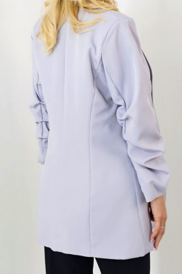 Sacou casual Nora, de lungime medie, Lila prafuit, Marime S/M spate