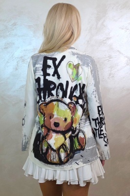 sacou pop art cu mesaj Extra Love