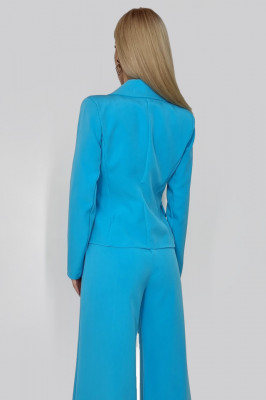 Sacou scurt Belinda, cambrat, Turquoise2