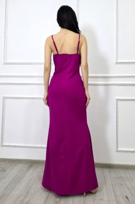 rochie mov premium   cu aplicatii discrete Magenta, marimea L 4 bucati