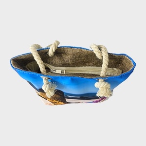 Set Summer, geanta mica pentru plaja, palarie si evantai, Noaptea înstelată, Van Gogh 5