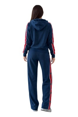 set sport albastru cu detalii laterale