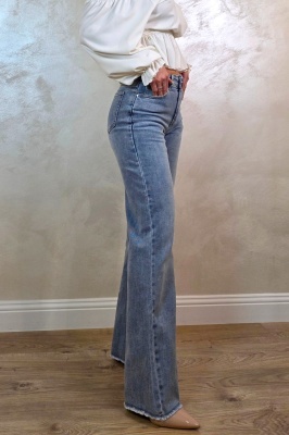 blugi denim elastic wide leg