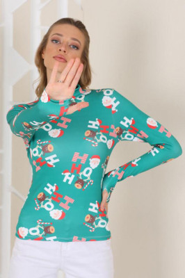 Bluza cu imprimeu de Craciun - Santa Claus