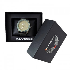 Ceas sport barbatesc Ulysses THETA, cu quartz si cadran din otel inoxidabil, in cutie eleganta, Antracit