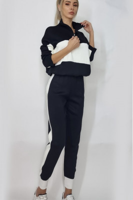 Compleu dama, doua piese din tricot, Parker, Negru1