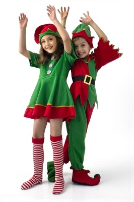 set 4 piese elf Crăciun copii rochie și căciulă