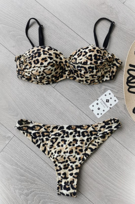 Costum de baie doua piese Iris Leopard-detaliu