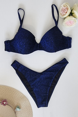 Costum de baie doua piese Shimming albastru-fata1