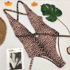 Costum de baie intreg Diva leopard-fata