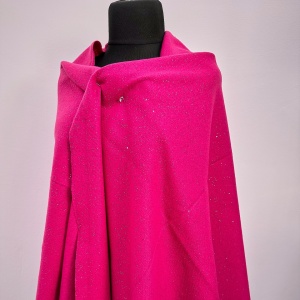 Fular lung de dama Serene Luxe, cu sclipici si casmir, Fucsia, 200x70 cm