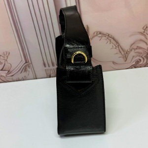 Geanta eleganta ChicCarry Metalizat, din piele naturala si curea detasabila, Negru 2