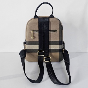 Geanta tip rucsac Silver&Polo, cu compartimente multiple, Bej/Negru