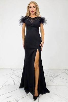 rochie neagra de gala eleganta pentru evenimente formale