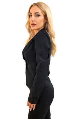 blazer negru minimalist pentru femei