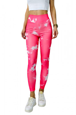 Colanti yoga MoZAIK, banda lata in talie cu efect modelator si push up, Rosu 5