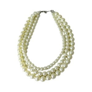 Colier din perle la baza gatului, Classic Charm, Alb 5