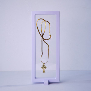Colier unisex din inox, Hope, cu pandativ tip cruce, ambalat in cutie deosebita, Black Crystal 5
