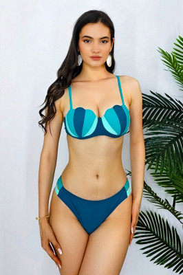Costum de baie doua piese Ariell, sutien cu push up si slip semidecupat2