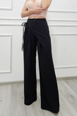 pantaloni de dama negri largi