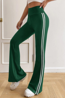Pantaloni sport evazati Gimel, cu dungi laterale in contrast si banda lata modelatoare 1