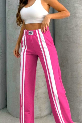 pantaloni cu dungi de dama
