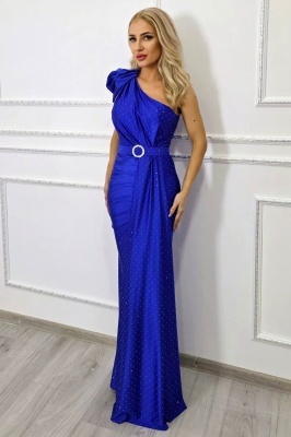 rochie de seara eleganta cu drapaj si slit pe picior