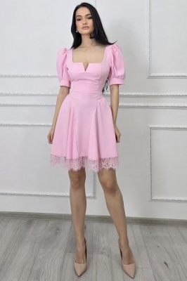 rochie cu maneci bufante romantice