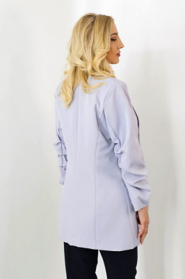 Sacou casual Nora, de lungime medie, Lila prafuit, Marime S/M 5