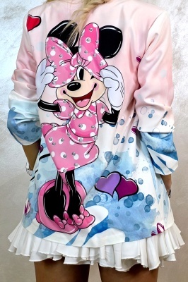 sacou dama cu imprimeu artistic Disney