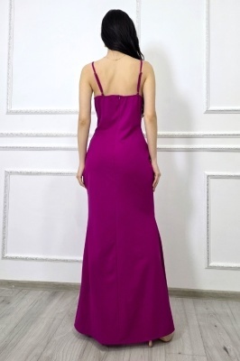 rochie mov premium   cu aplicatii discrete Magenta, marimea M 5 bucati