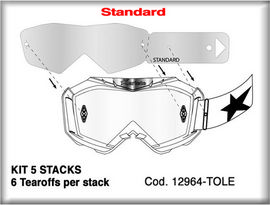 ARIETE - KIT 5 SETURI TEAROFF (STANDARD) CU 6 BUCATI PER SET