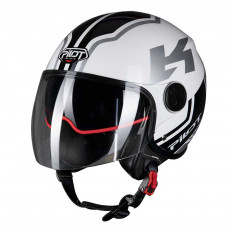 PILOT - Casca Open-face FAZER (sun visor) - XL, alb / gri [bicolor]