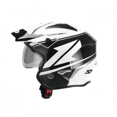 SIFAM - Casca Open-face S-LINE S769 TROOPER - ALB/NEGRU, XS