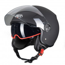 PILOT - Casca Open-face FAZER (sun visor) - XL, negru mat [monocolor]