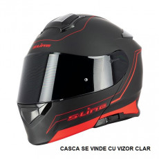 SIFAM - Casca Flip-up S-LINE S550 - NEGRU/ROSU, XXL