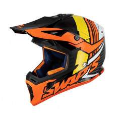 SIFAM - Casca Offroad SWAP's S818 - NEGRU / ALB / GALBEN / PORTOCALIU, L