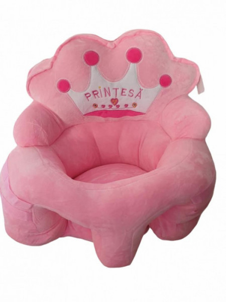 Fotoliu bebe cu spatar - Printesa roz