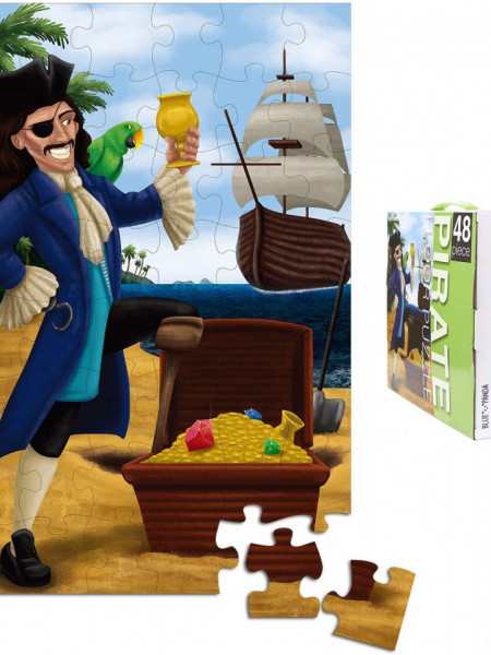 JOC PUZZLE JUMBO DE PODEA,PIRATE, 48 PIESE, 90*60 CM