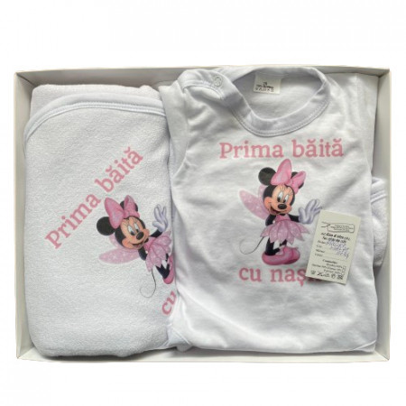 Set prima baita, Minnie fluturas, roz .3 piese, en gros