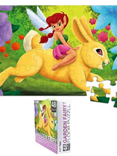 Joc puzzle jumbo pentru podea, Garden Fairy, 48 piese, 90*60 cm