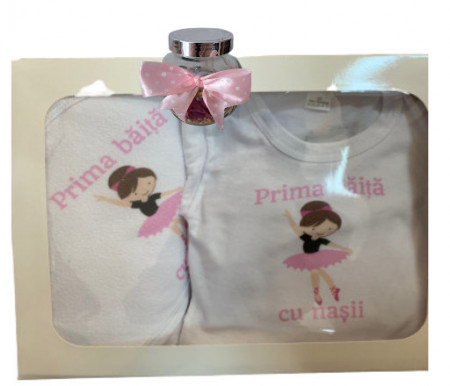 Set prima baita, Baleina, 3 piese, cu borcanel