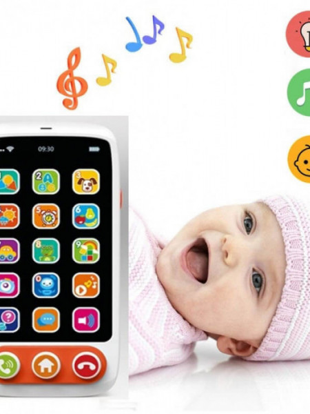 Telefon Smartphone cu Touchscreen, sunete si butoane pentru bebe