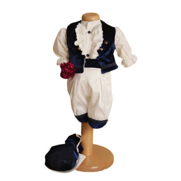 Costum Micul Marchiz – bleumarin, pantalon 3/4, 4 piese