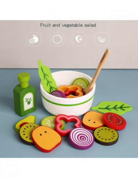 Joc lemn Bolul cu salata de fructe sau legume
