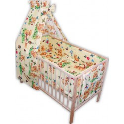 Lenjerie patut bebe cu 7 piese URSULET,CREM
