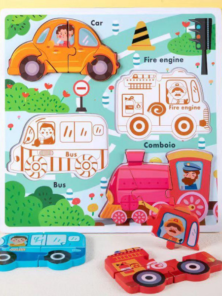 Puzzle lemn 3D Masini