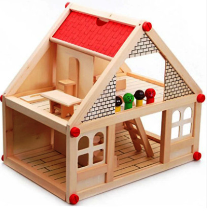 Casuta de lemn, dimensiuni 39.8*37.2*26.4 cm,
