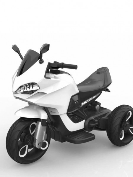 Motocicleta electrica copii ,cu autonomie de 15 ore, 2-4 ani, CWT, alb