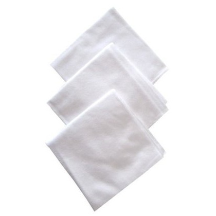 Set de 3 scutece din bumbac - finet, dimensiune 70x75 cm, alb